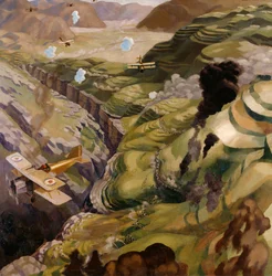 Turkin liikenteen tuhoaminen Wadi Faran rotkossa, Palestiina